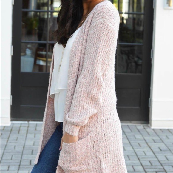 BB DAKOTA COFFEE DATE OVERSIZED CARDI- MAUVE ROSE - Picture 2 of 8